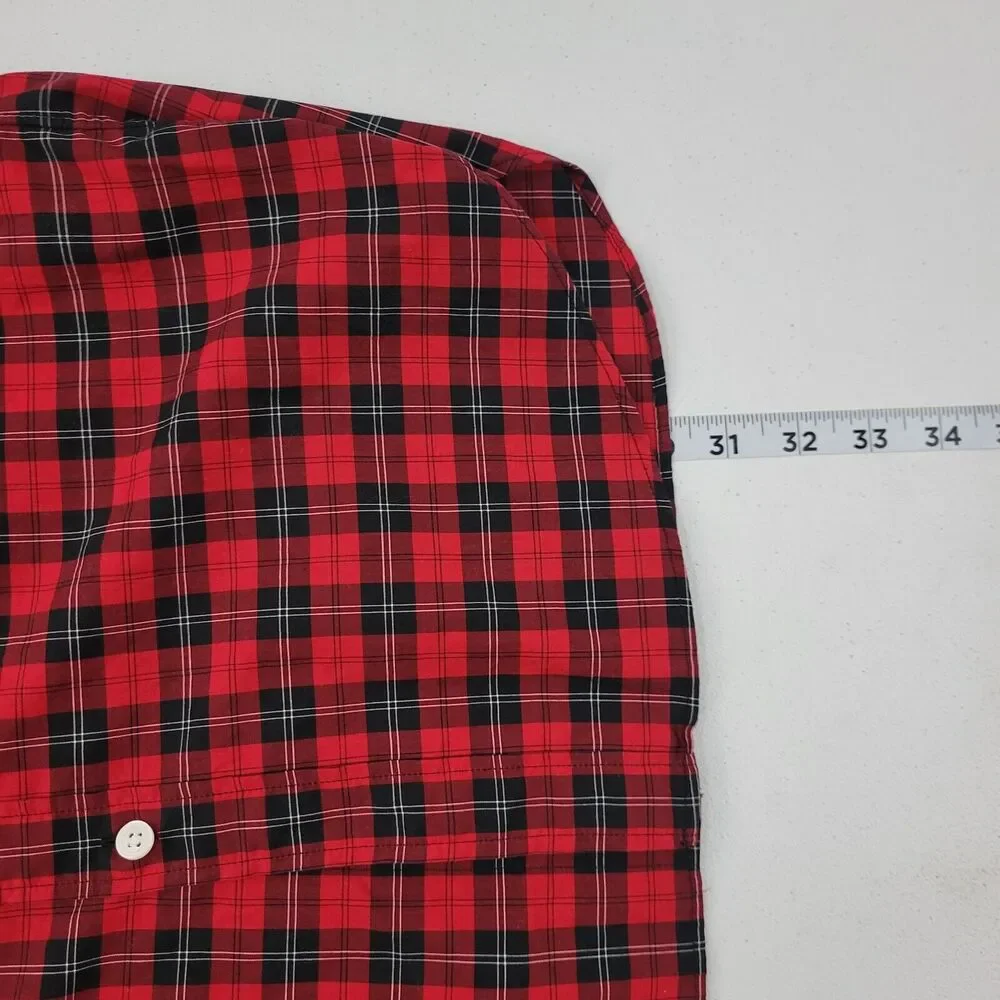 J.Crew Ludlow 120's 2 play dress shirt‎ button down men red plaid M 2330